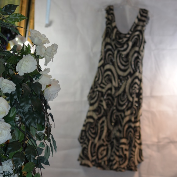 Signature Robbie Bee Beaded Layered Dress SZ 14 - Picture 4 of 8